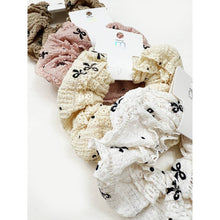 Load image into Gallery viewer, Bow Printed Lace Mix Soft Scrunchie