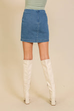Load image into Gallery viewer, Rodeo Nights Stretchy Denim Skirt
