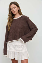 Load image into Gallery viewer, Cozy Contrast Knit Sweater