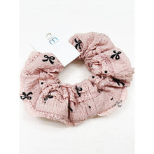 Load image into Gallery viewer, Bow Printed Lace Mix Soft Scrunchie