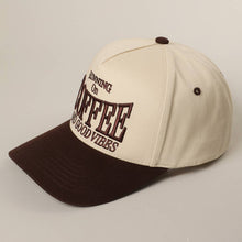Load image into Gallery viewer, RUNNING ON COFFEE 3D Letter Embroidered Two-Tone Trucker Hat