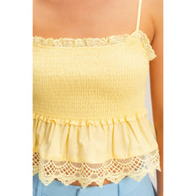 Load image into Gallery viewer, Golden Hour Lace Tank