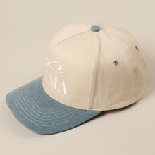 Load image into Gallery viewer, MAMA Ribbon Embroidered Two-Tone Trucker Hat