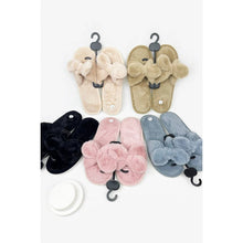 Load image into Gallery viewer, Soft Tone Bow Cozy Indoor Open Toe Slipper