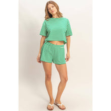Load image into Gallery viewer, PRE ORDER Striped Crew Neck Short Set