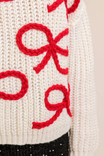 Load image into Gallery viewer, Sugarplum Bow Knit Sweater