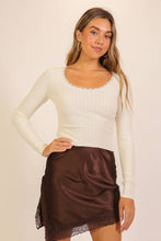Load image into Gallery viewer, Scallop & Stitch Sweater Top