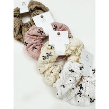 Load image into Gallery viewer, Bow Printed Lace Mix Soft Scrunchie