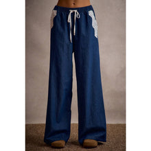 Load image into Gallery viewer, Lace & Denim Wide Leg Pants