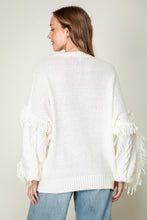 Load image into Gallery viewer, Boho Fringe & Cable Sweater