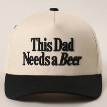 Load image into Gallery viewer, THIS DAD NEEDS A BEER Embroidered Two-Tone Trucker Hat