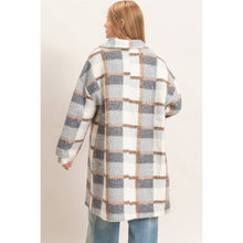 Load image into Gallery viewer, Fireside Plaid Teddy Shacket