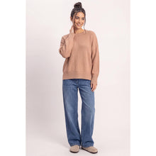 Load image into Gallery viewer, Cocoa Contrast Seam Sweater