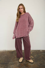 Load image into Gallery viewer, Burgundy Barrel Sweatpants