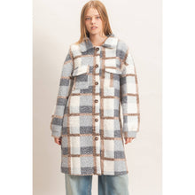 Load image into Gallery viewer, Fireside Plaid Teddy Shacket