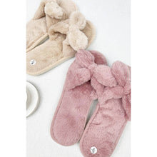 Load image into Gallery viewer, Soft Tone Bow Cozy Indoor Open Toe Slipper