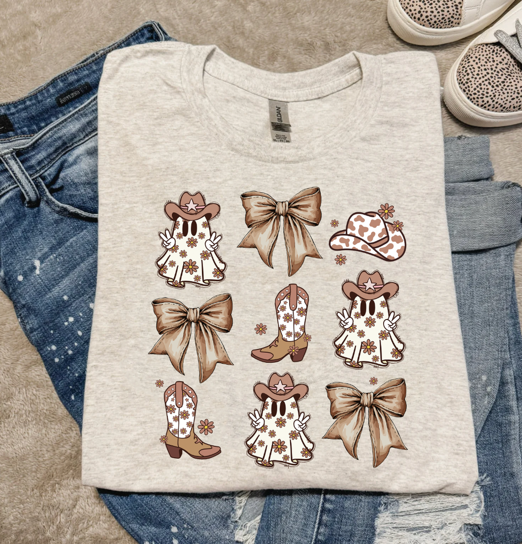 Cowgirl Ghost Halloween Tee