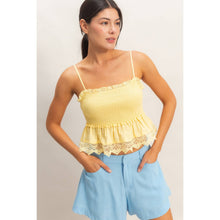 Load image into Gallery viewer, Golden Hour Lace Tank
