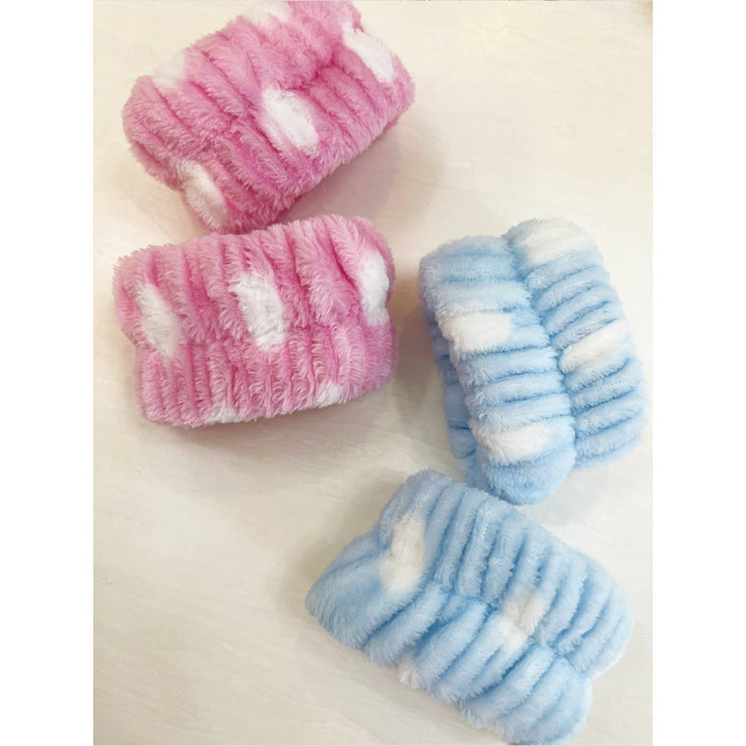 2-pc Polkadot Face Wash Wristband Set