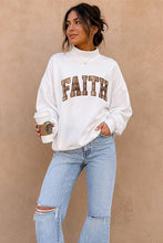 Load image into Gallery viewer, Faith In Plaid Mock Neck Sweatshirt
