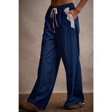 Load image into Gallery viewer, Lace &amp; Denim Wide Leg Pants

