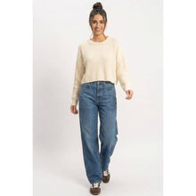 Load image into Gallery viewer, Cream Cloud Ribbed Sweater
