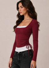 Load image into Gallery viewer, Garnet Lace Romance Top
