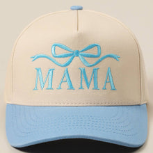 Load image into Gallery viewer, MAMA Ribbon Embroidered Two-Tone Trucker Hat
