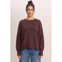 Load image into Gallery viewer, Cocoa Contrast Seam Sweater

