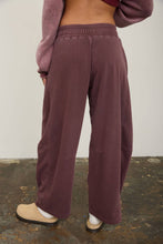 Load image into Gallery viewer, Burgundy Barrel Sweatpants
