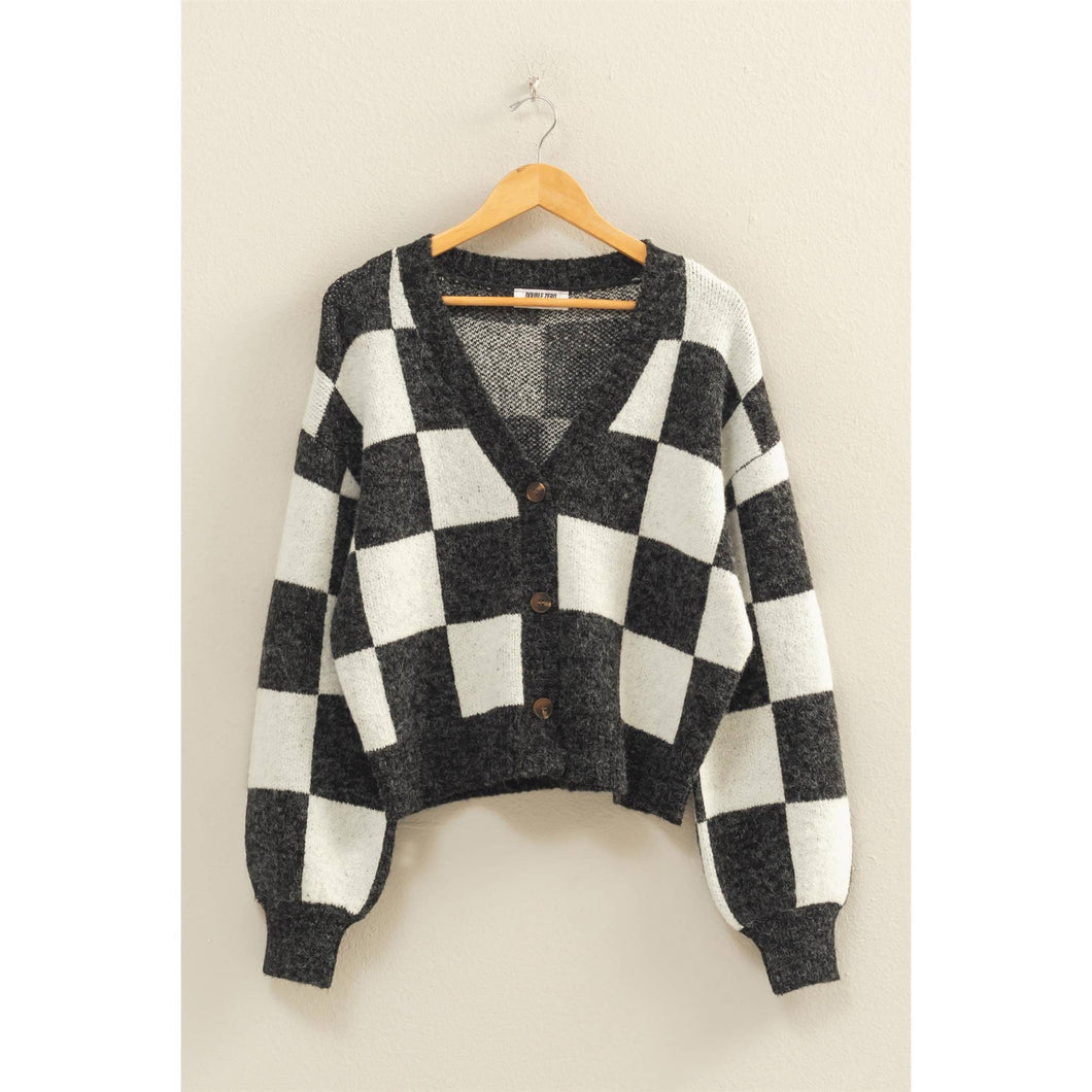 Enchanted Check Cardigan