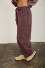 Load image into Gallery viewer, Burgundy Barrel Sweatpants
