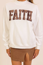 Load image into Gallery viewer, Faith In Plaid Mock Neck Sweatshirt
