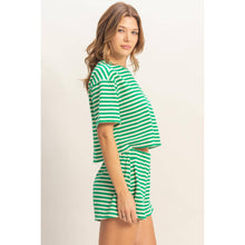 Load image into Gallery viewer, PRE ORDER Striped Crew Neck Short Set
