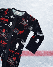 Load image into Gallery viewer, Cozy Faceoff Bamboo Baby Zippy ❄️🏒
