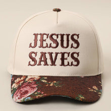 Load image into Gallery viewer, JESUS SAVES Floral Trucker Hat
