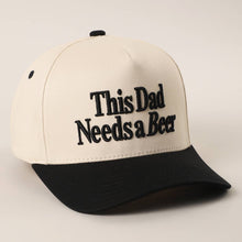 Load image into Gallery viewer, THIS DAD NEEDS A BEER Embroidered Two-Tone Trucker Hat
