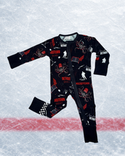 Load image into Gallery viewer, Cozy Faceoff Bamboo Baby Zippy ❄️🏒
