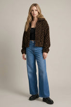 Load image into Gallery viewer, Espresso Hearts Fleece Jacket
