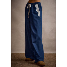 Load image into Gallery viewer, Lace &amp; Denim Wide Leg Pants

