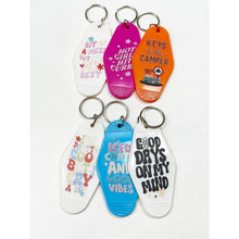 Load image into Gallery viewer, Inspired Vintage Hotel Motel Keychain
