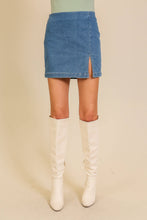 Load image into Gallery viewer, Rodeo Nights Stretchy Denim Skirt
