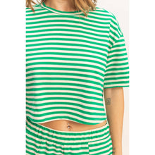 Load image into Gallery viewer, PRE ORDER Striped Crew Neck Short Set
