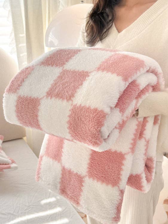 Color Block Fleece Blanket