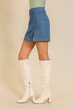Load image into Gallery viewer, Rodeo Nights Stretchy Denim Skirt
