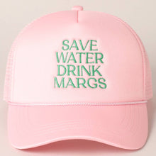 Load image into Gallery viewer, Save Water Drink Margs Embroidered Trucker Cap
