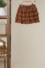 Load image into Gallery viewer, Chocolate Ruffle Skort
