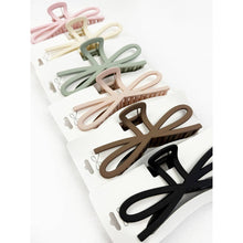 Load image into Gallery viewer, Soft Tone Jumbo Knotted Bow Hair Clip Claw
