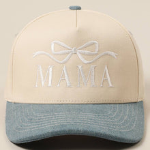 Load image into Gallery viewer, MAMA Ribbon Embroidered Two-Tone Trucker Hat
