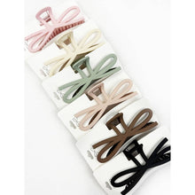 Load image into Gallery viewer, Soft Tone Jumbo Knotted Bow Hair Clip Claw
